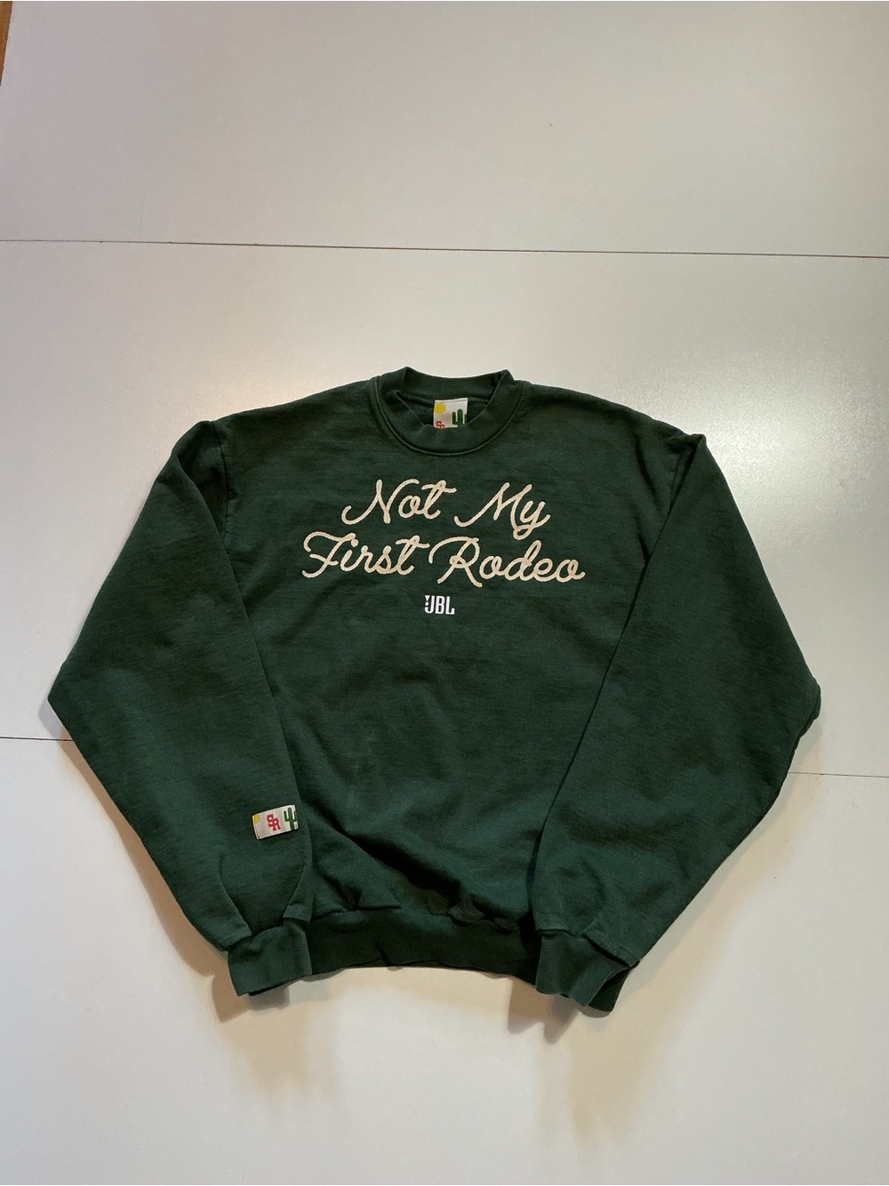 Stevenson Ranch X JBL Speakers Not My First Rodeo Green Pulllover Sweatshirt